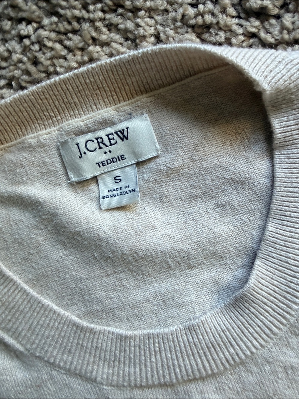 J. Crew Cream Crewneck Sweater with Lobster size S - Picture 3 of 5
